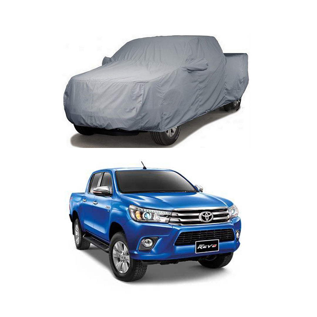 Car Anti-Scratch / Dust Proof / All Weather Proof Top Cover Rubber Coated Material Toyota Revo 2016-2020 Mix Colours Zipper Bag Pack | V P (Pakistan)