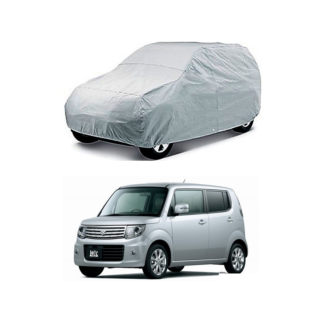 Car Anti-Scratch / Dust Proof / All Weather Proof Top Cover Rubber Coated Material Suzuki Wagon-R 2018 Mix Colours Zipper Bag Pack | V P