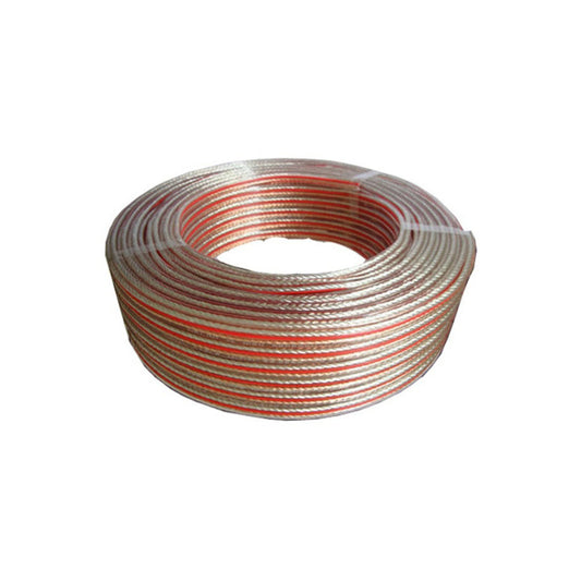 Wiring For Car Stereo Speaker Wire  70/76   Double Core Pure Copper 150 Rft Per Feet Clear Premium Quality 01 Roll / Pack  Bulk Pack