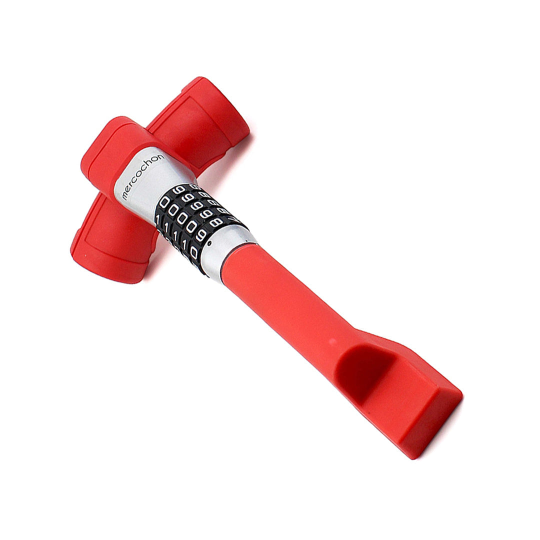 Universal Car Anti Theft | Security Lock 2 Option Password Type Red Colour Box Pack 623 (China)