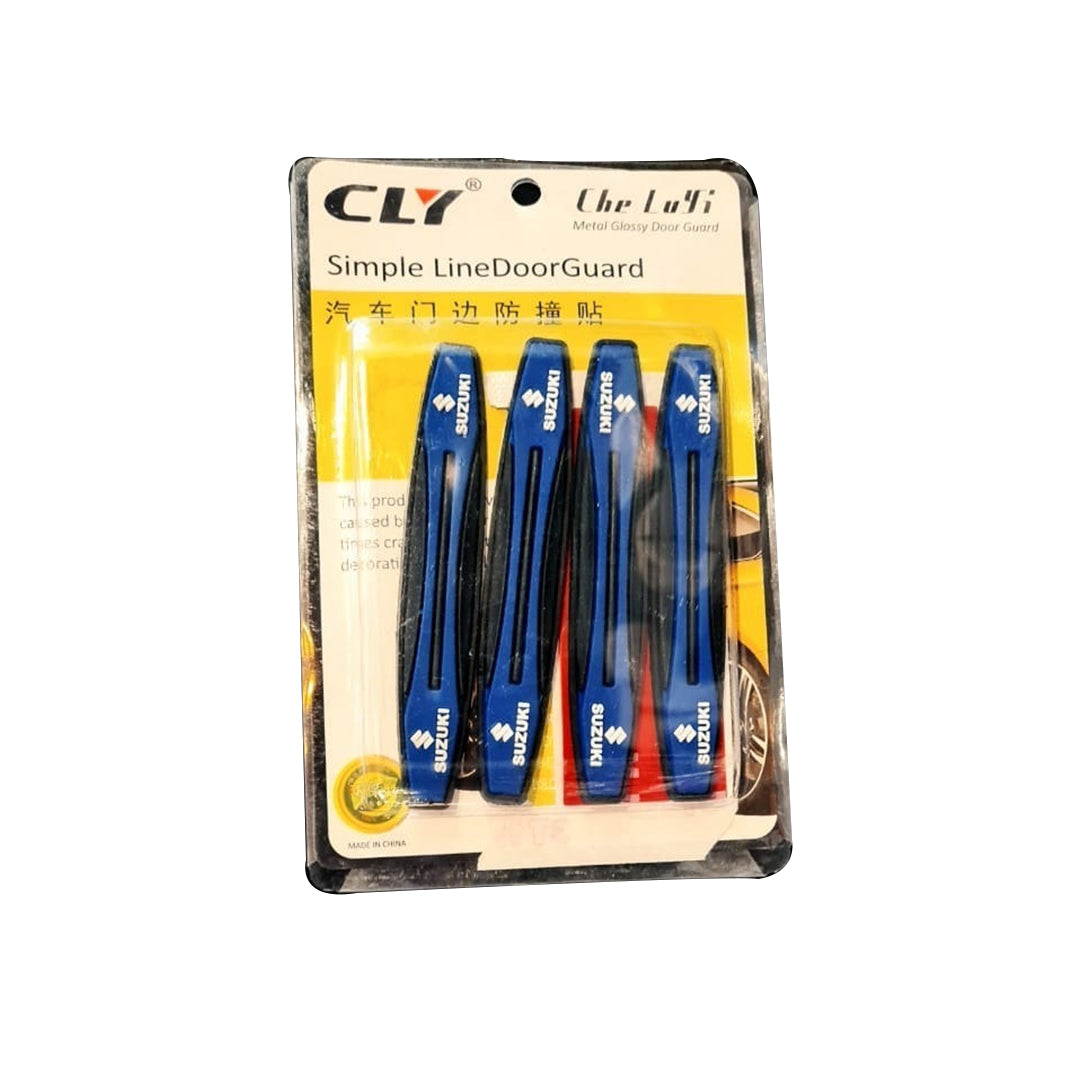 Car Door Anti-Scratch Guards Silicone Material Suzuki Logo 04 Pcs/Set Blister Pack Blue (China)