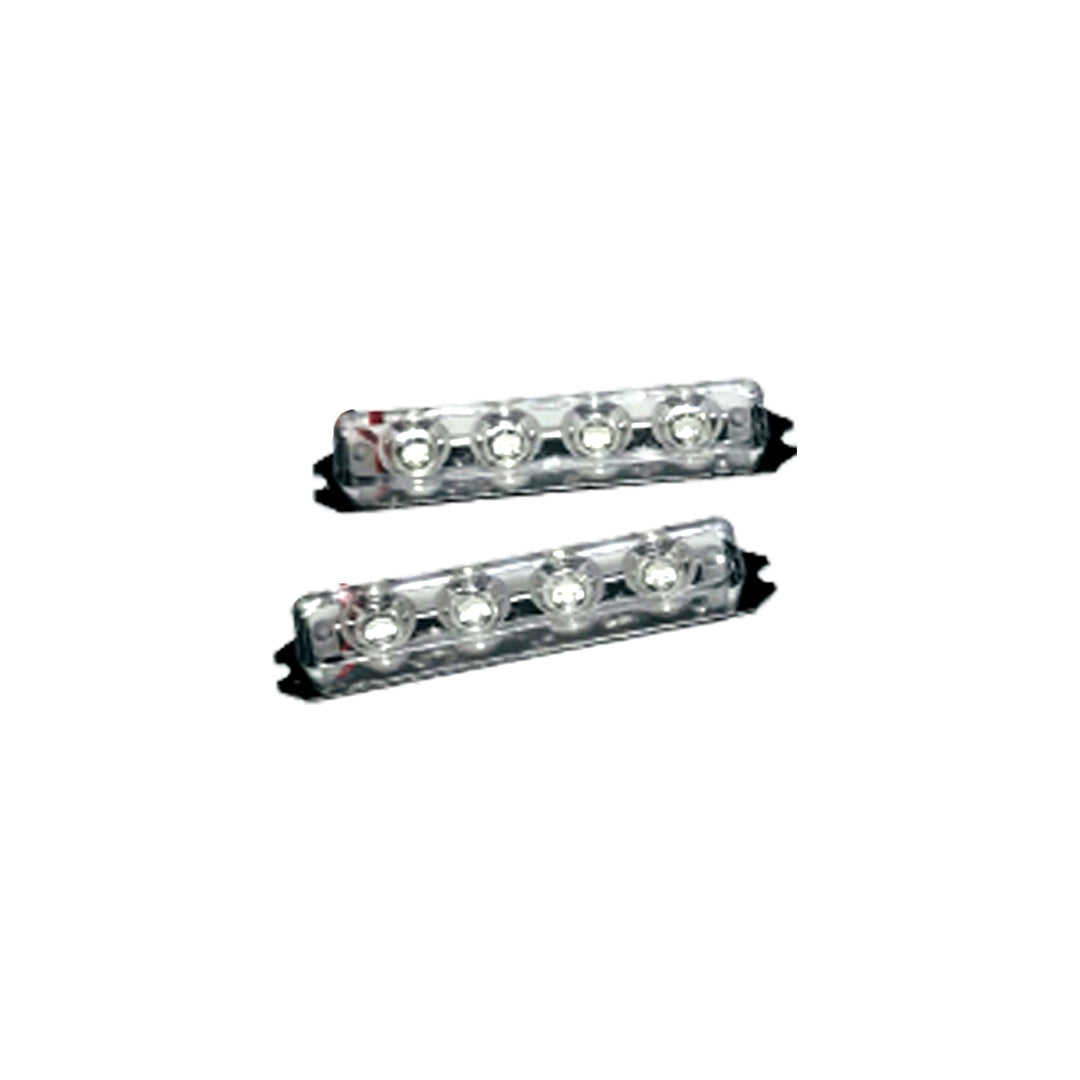 Car Exterior Led Grill Light Red/Blue 02 Pcs/Set Blister Pack 02 Pcs/Pack Fy-2002 (China)