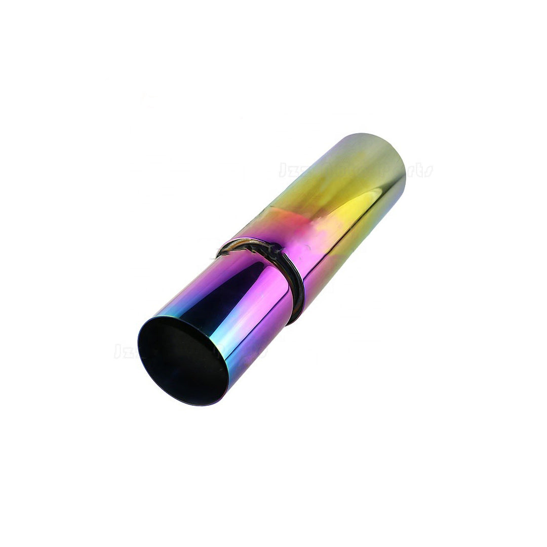 Automotive Sports Exhaust Muffler Single Tip Design Ss Material Ss/Burnt Inlet 2.50" Outlet 3" 17" Length Universal Fitting Premium Quality Box Pack (China)