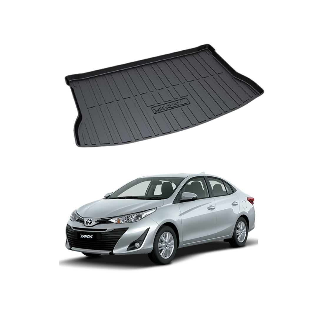Car Trunk Mat Pvc Material Toyota Yaris 2020 Black Yaris Logo 01 Pc/Set (China)