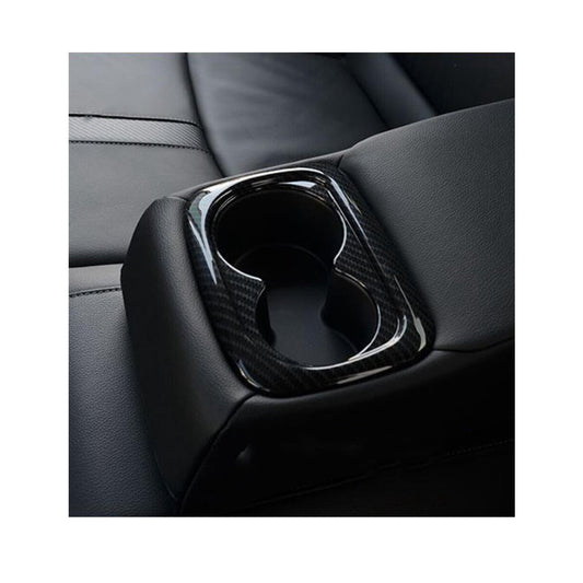 Chrome Drink Holder Frame Trim  Plastic Tape Type Fitting Honda Civic 2018 Black/Carbon 01 Pc/Set (China)