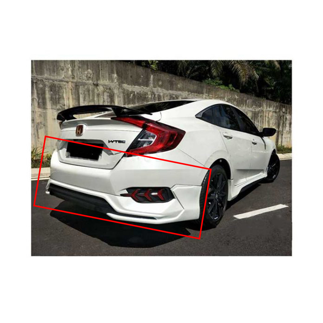 Body Kit/Lip Front + Side + Back Sides Honda Civic 2018 Modulo Design Fgm Without Light 06 Pcs/Set Solid Black Colour