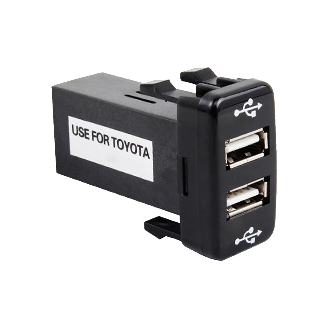 Car Mobile Usb Socket Rectangle Shape Toyota Fitting Black Blister Pack Fy-2066 (China)