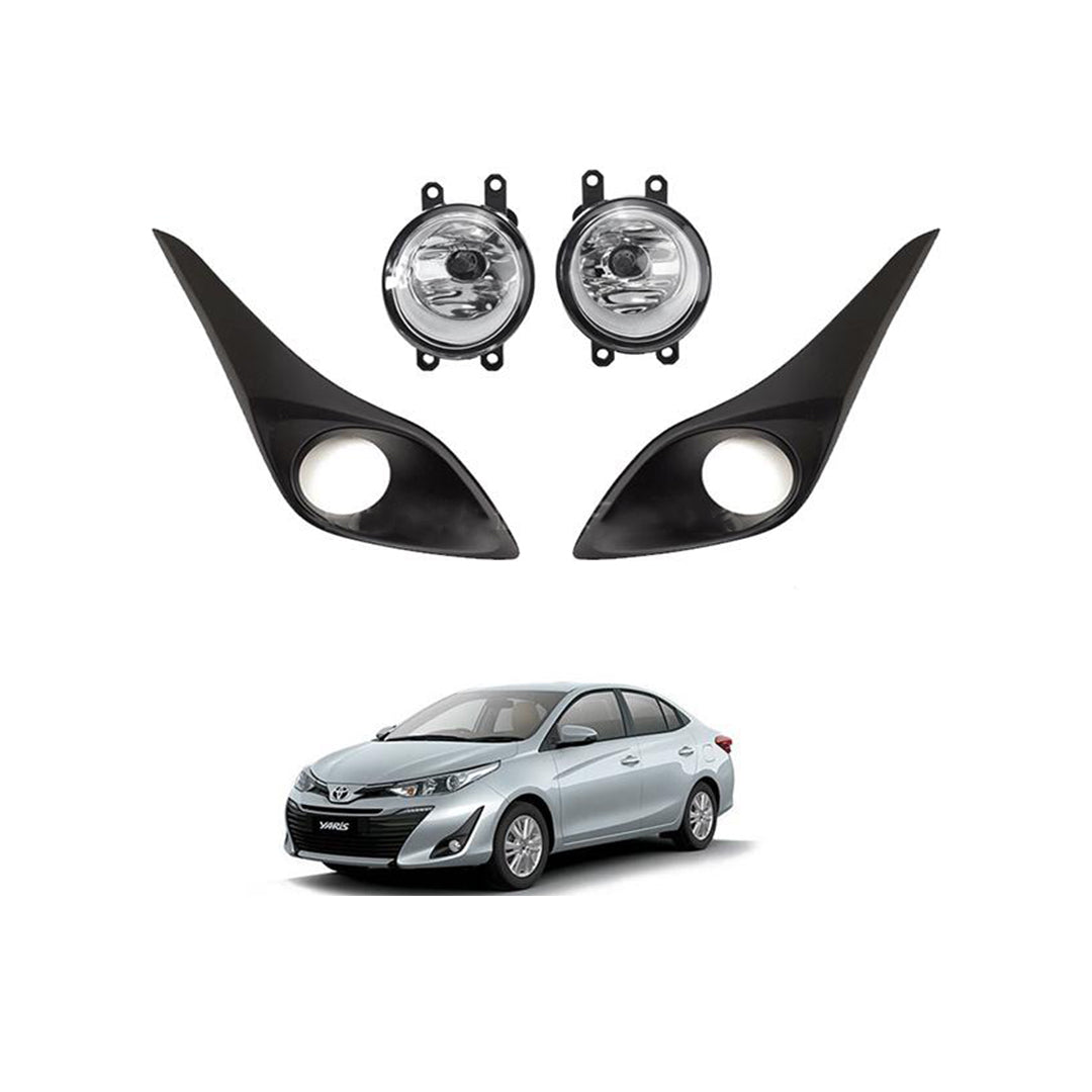 Car Fog Lamp Korealite Oem Fitting Halogen Toyota Yaris 2020 Plastic Housing Glass Lens Clear Lens Black/Chrome Kl-7921 (China)