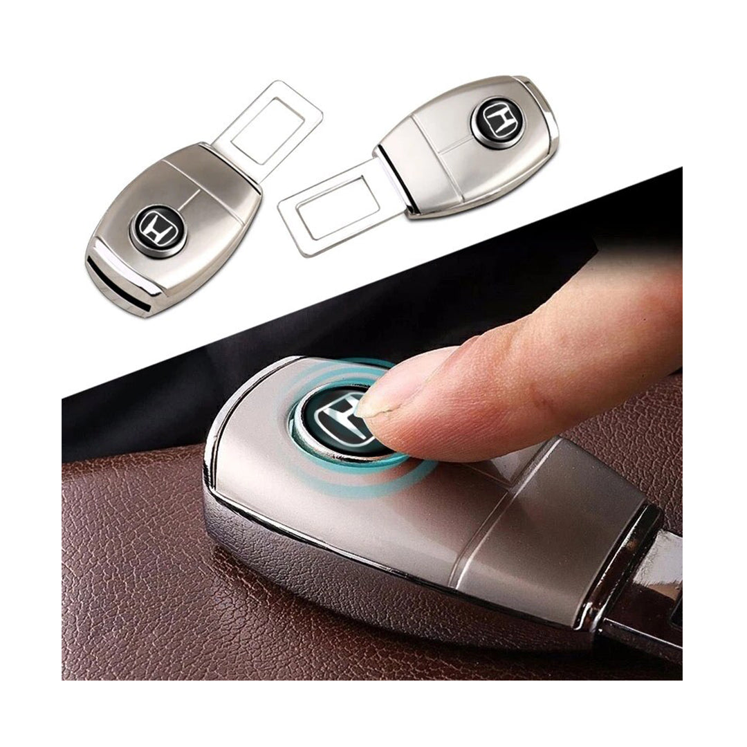 Seat Belt Hook Steel Honda Logo 01 Pc/Pack With Button Poly Bag Pack (China)