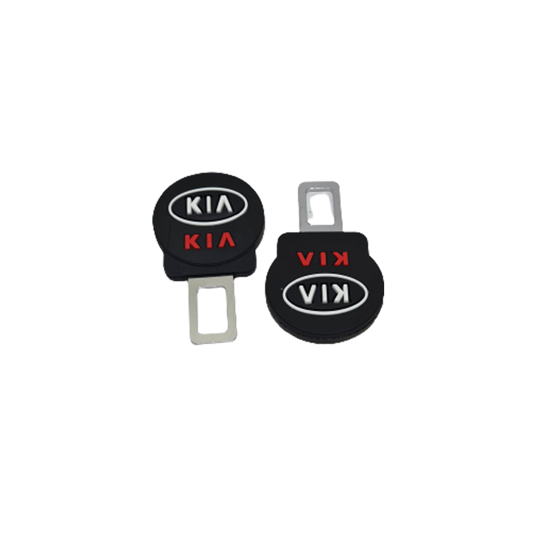Seat Belt Hook Silicone+Metal Kia Logo 02 Pcs/Pack Blister Pack Large Size (China)