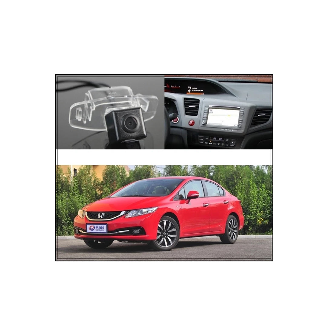 Car Parking Camera Blaupunkt B/L Trunk Fitting Custom Fitting Honda Civic 2015 Nv Colour/Hd/Guide Lines F/G/L Plastic Housing Black Housing 12V Colour Box Pack (China)
