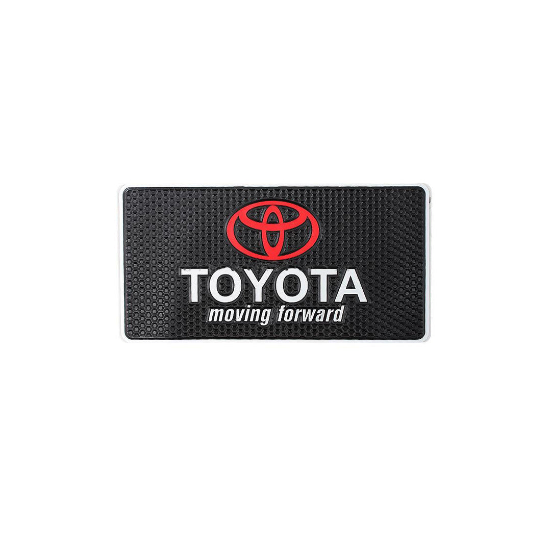 Car Dashboard Non-Slip Mat Silicone Material Toyota Logo Rectangle Design Large Size Black/White (China)