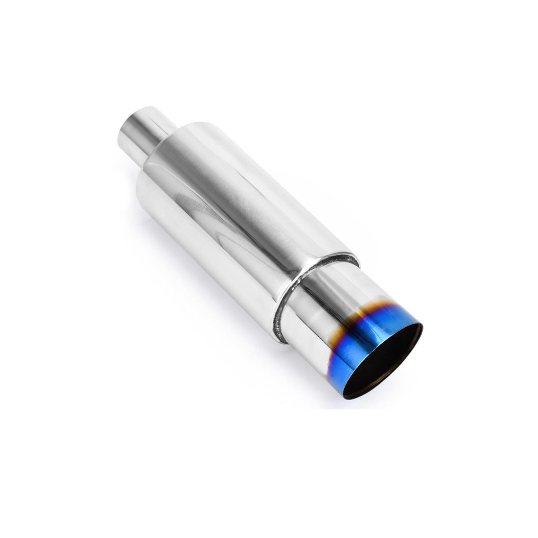 Automotive Sports Exhaust Muffler Hks Single Tip Design Ss Material Ss/Burnt Inlet 2.50" Outlet 3.50" 12" Length Universal Fitting Premium Quality 8" (China)