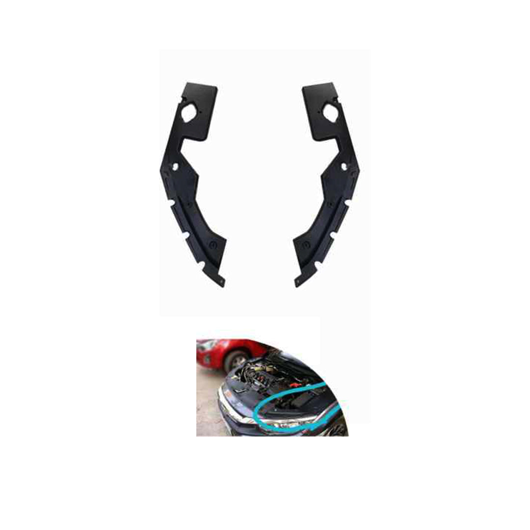 Car Engine / Fenders Insulator Oem Fitting Honda Civic 2018 Plastic Housing Black 02 Pcs/Set