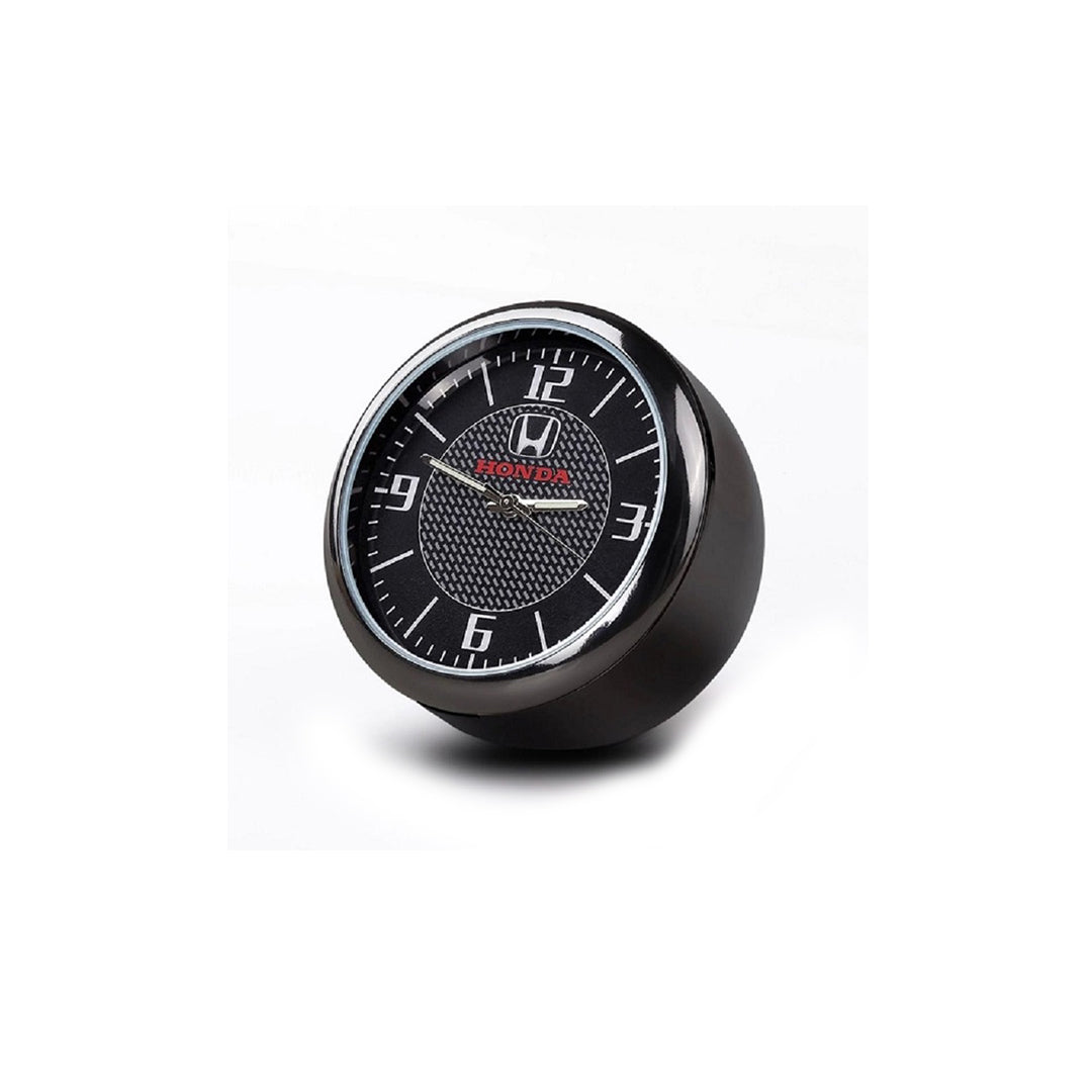 Car Clock Round Shape Analogue Type Metal Housing Honda Logo Dashboard Fitting Tape Type Fitting Black Housing Box Pack (China)