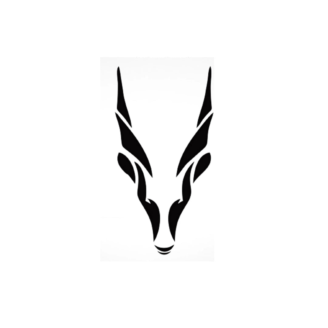 Car Body Decorative Stickers Markhor Design Black Large Size 01 Pc/Pack Poly Bag Pack
