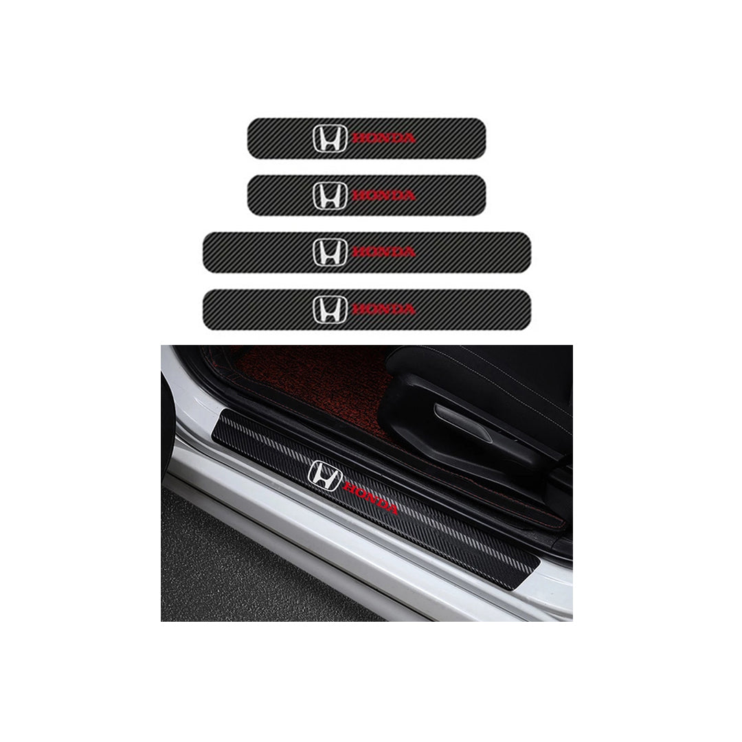 Car Door Sill Anti-Scratch/Protective Tape Large Size Carbon Fiber Carbon 3D Cf 04 Pcs/Pack Honda Logo