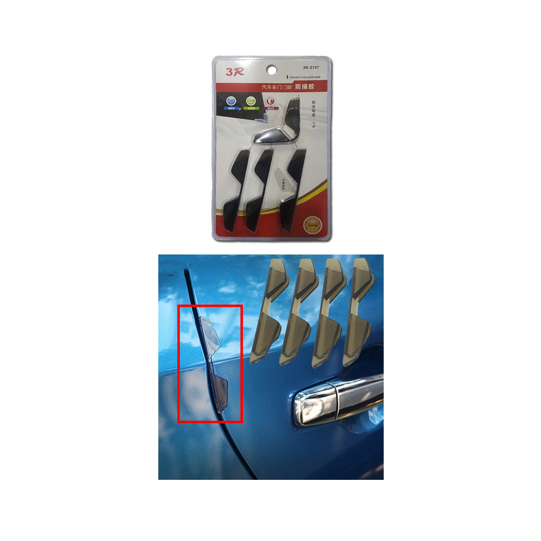 Car Door Anti-Scratch Guards Silicone Material 04 Pcs/Set Blister Pack Black 3R-2107 (China)