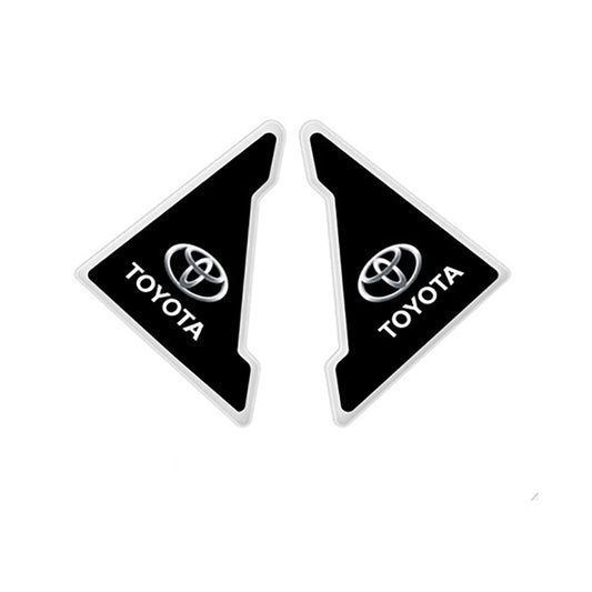 Car Door Anti-Scratch Guards Silicone Material  Toyota Logo 04 Pcs/Set Poly Bag Pack  Black (China)