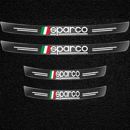 Car Door Sill Anti-Scratch/Protective Tape  Large Size  Clear (China) Sparco Logo 04 Pcs/Pack Ppf-Tph