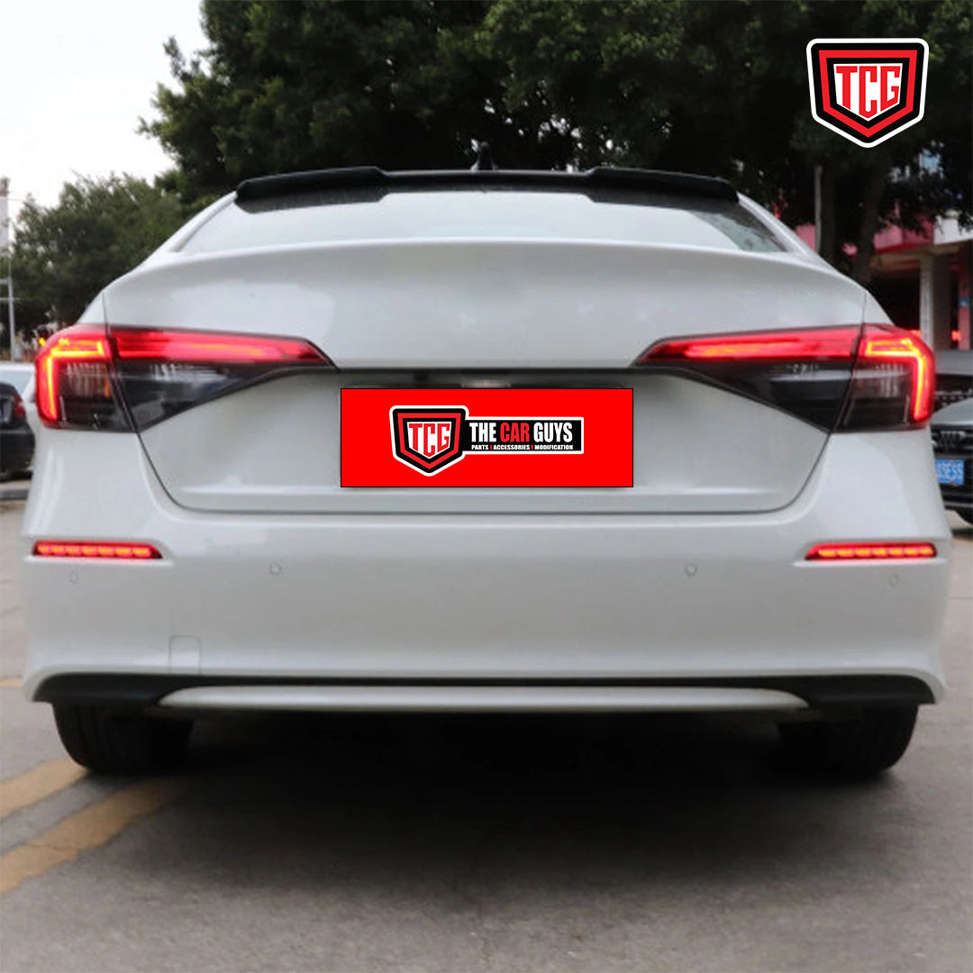 Car Rear Bumper Lamps Honda Civic 2022 Oem Fitting Audi-A Design Smoke Led 02 Pcs/Set Box Pack (China)