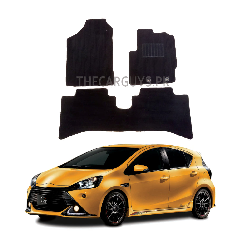Car Floor Mat Supreme Carpet Material Oem Fitting Toyota Aqua 2015 05 Pcs/Set Black Poly Bag Pack (China)