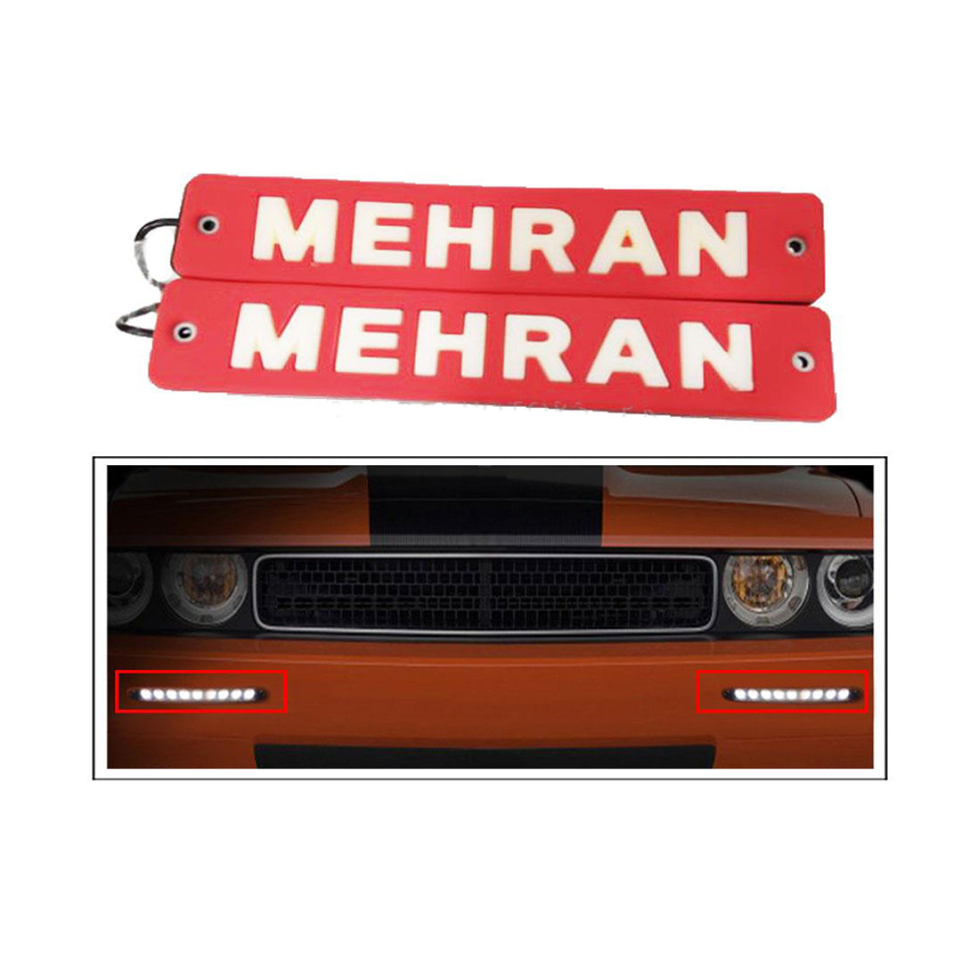 Car Exterior Led Day Light White Mehran Logo 02 Pcs/Set Colour Box Pack 02 Pcs/Pack Cly (China)