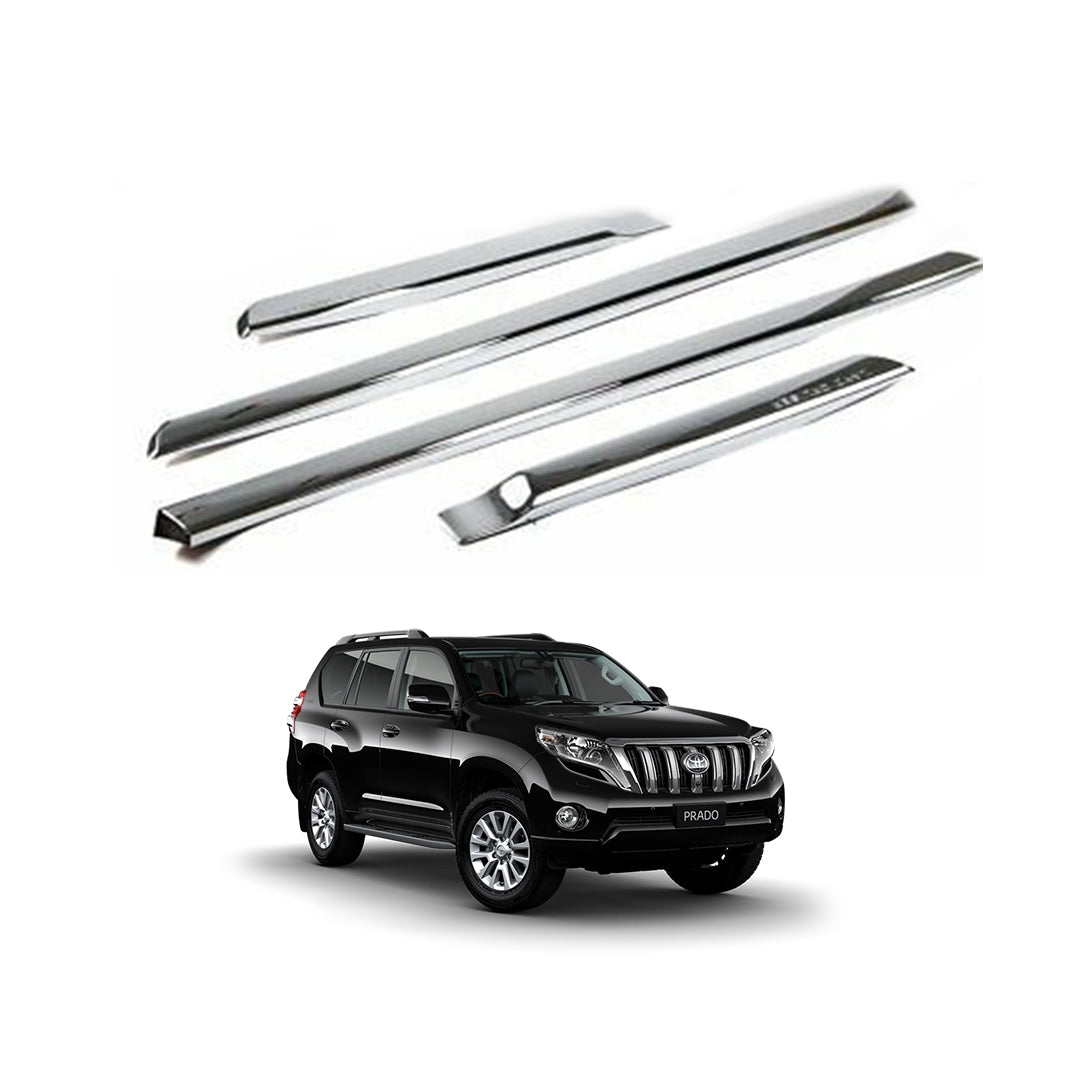 Chrome Door Molding Plastic Tape Type Fitting Toyota Prado 2018 Chrome 04 Pcs/Set (China)