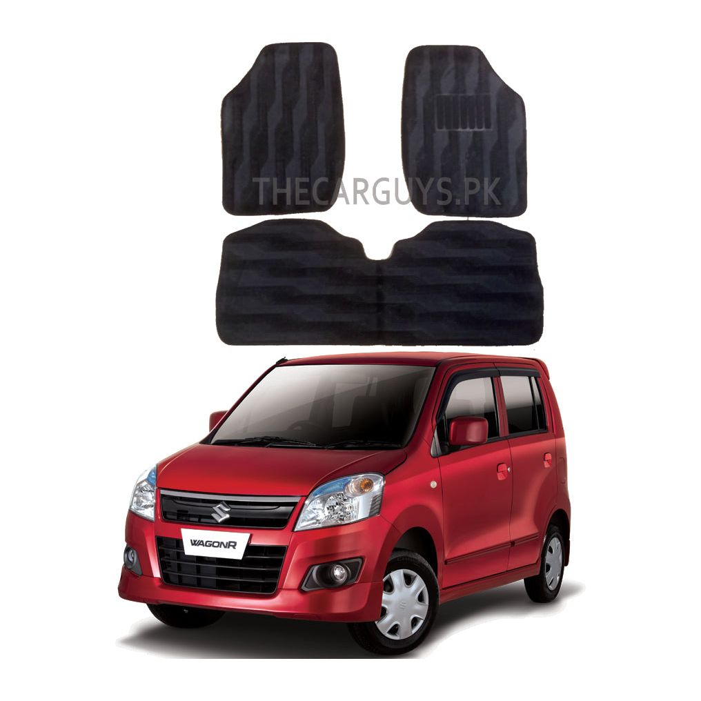 Car Floor Mat Supreme Carpet Material Oem Fitting Suzuki Wagon-R 2018 03 Pcs / Set Black Poly Bag Pack (China)