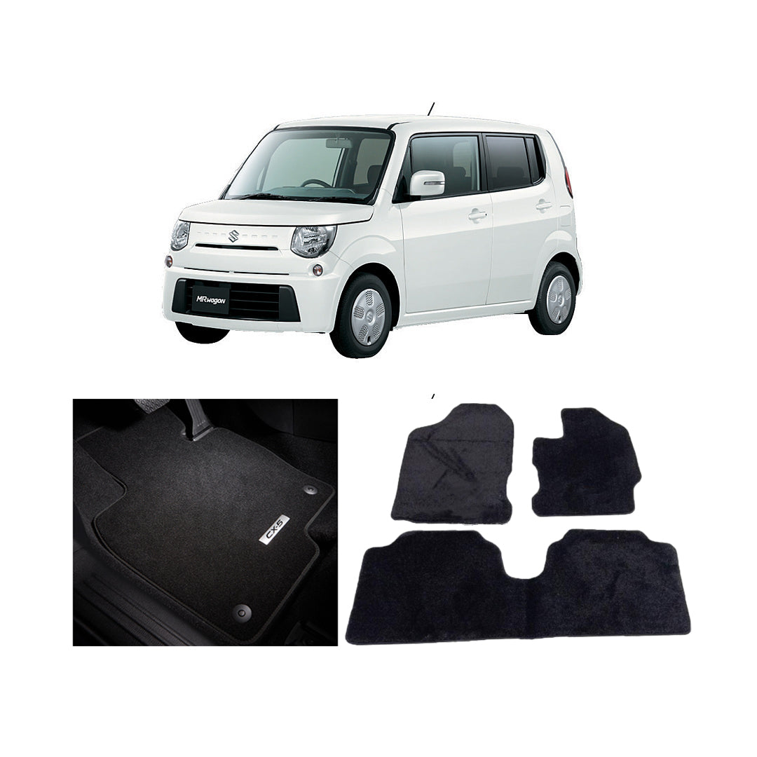 Car Floor Mat Supreme Carpet Material Oem Fitting Suzuki Wagon-R 2018 03 Pcs / Set Grey Poly Bag Pack (China)
