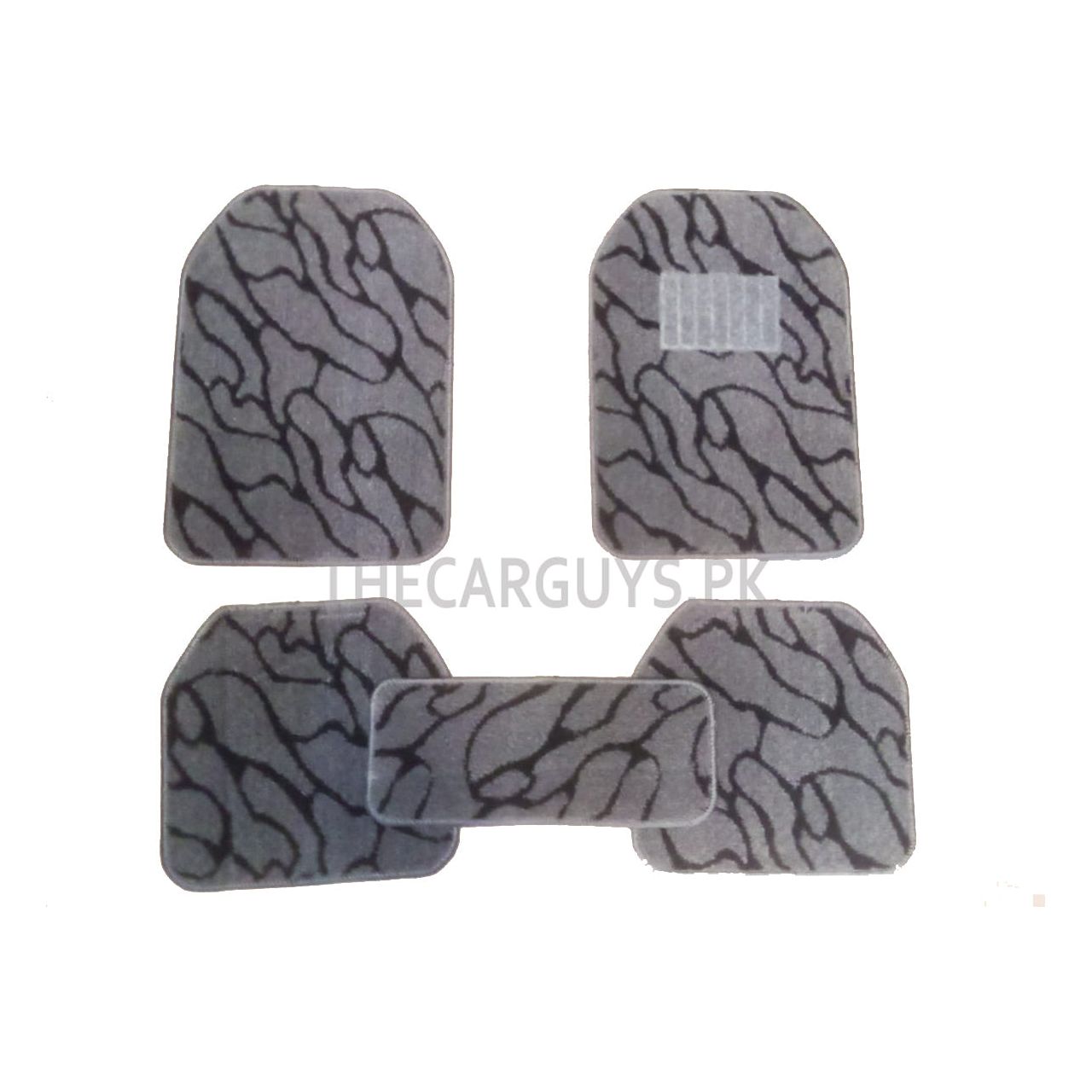 Car Floor Mat Supreme Carpet Material Universal Fitting 05 Pcs/Set Grey Poly Bag Pack (China)