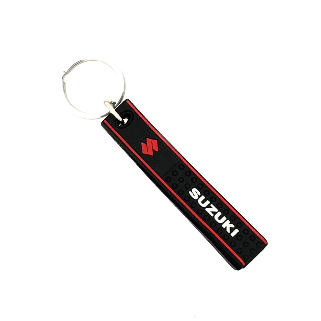 Car Key Chain Silicone Type Suzuki Logo Square Shape Black Poly Bag Pack (China)