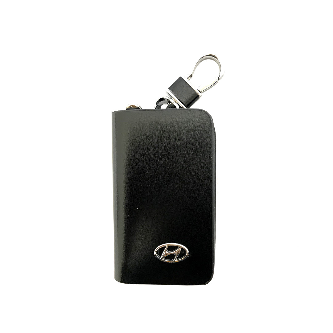 Car Key Chain Pouch/Zipper Type Hyundai Logo Square Shape Black Poly Bag Pack (China)