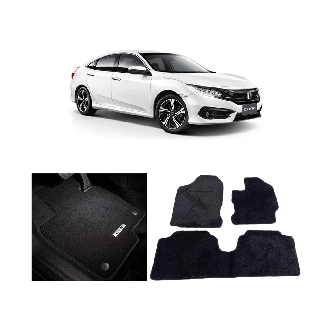 Car Floor Mat Supreme Carpet Material Oem Fitting Honda Civic 2018 03 Pcs / Set Beige Poly Bag Pack (China)