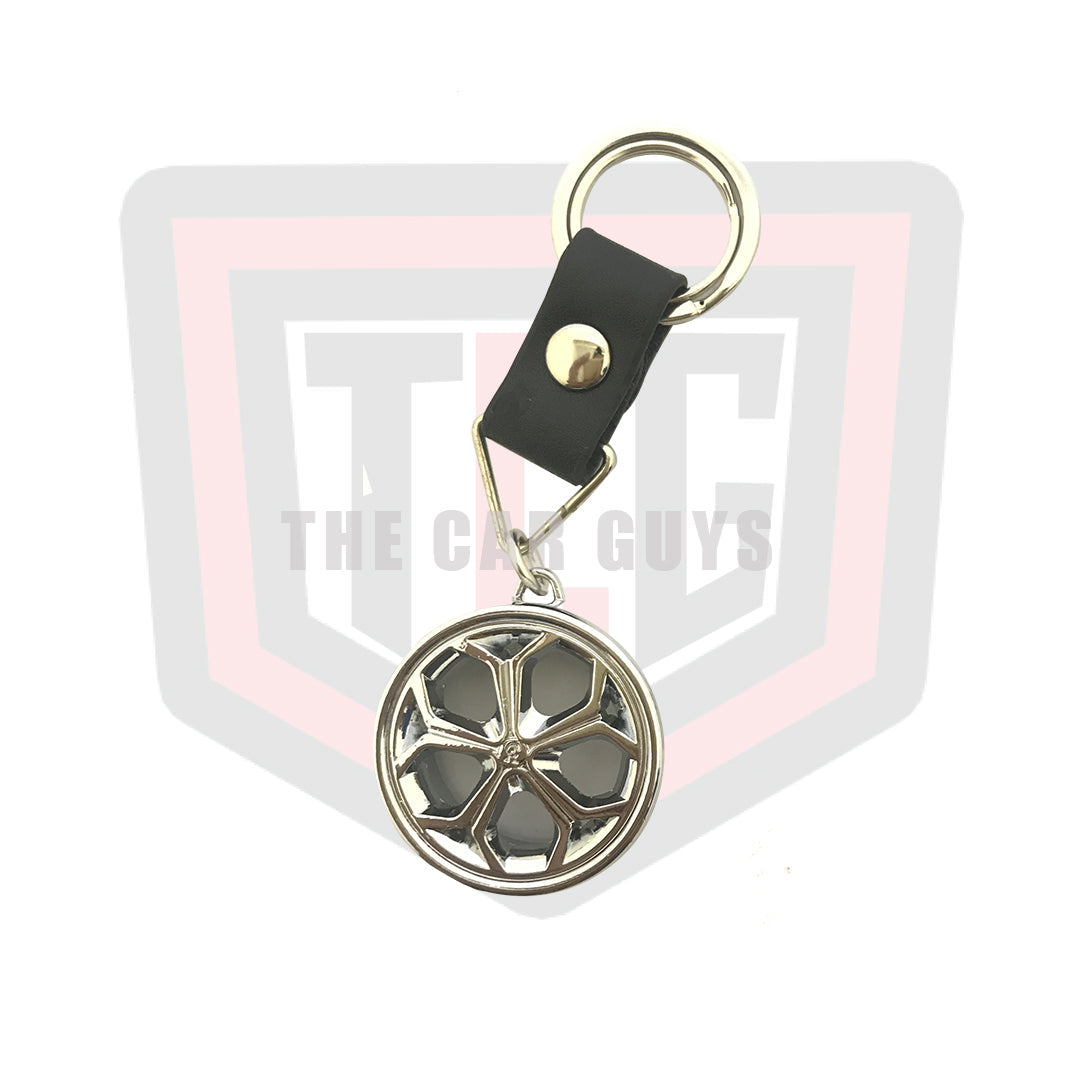Car Key Chain Metal Rim Type Without Logo Round Shape Full Chrome Poly Bag Pack (China)