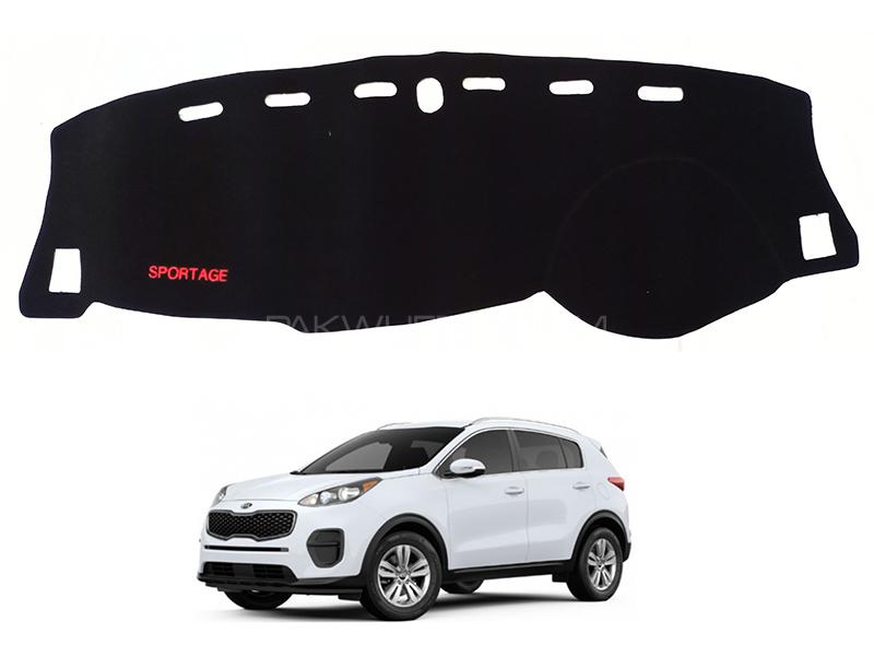 Dashboard Mat Velvet Type Carpet Kia Sportage 2020 Black Black Border Poly Bag Pack (China) Premium Quality