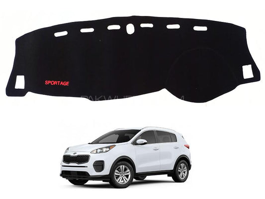 Dashboard Mat Velvet Type Carpet Kia Sportage 2020 Black Black Border Poly Bag Pack  (China) Premium Quality