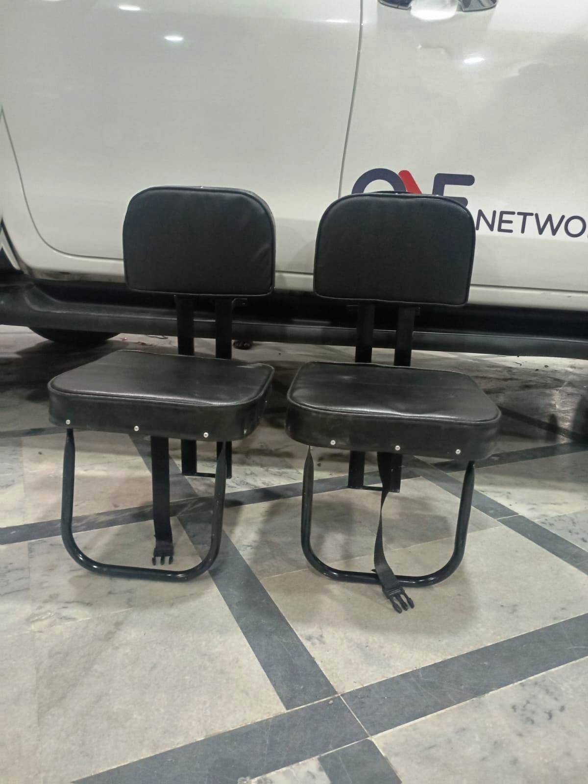 Truck / Pickup Bucket / Back Seats Double Seat 01 Way Folding Universal/Not Adjustable Fitting Black 01 Pc/Set