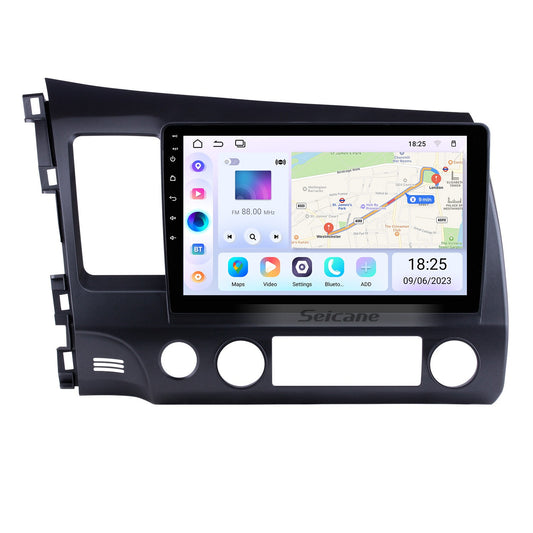 Car In Dash Touch Screen / Android Pannel / Tab Frame Only Honda Civic 2009 10" Matt Black W/Wiring (China)