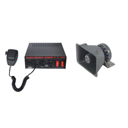 Automotive Electronic Siren (With Amplifier + Speaker + Pa System) 150W 12V (China) Standard Quality Fy-100 Multiple Sounds