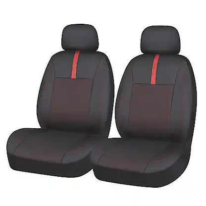 Auto Leather Type Seat Cover M/B Ferrari 812 Design Custom Fitting Hyundai Elantra 2021 Black Colour Red Stitch  12 Pcs/Set Premium Quality