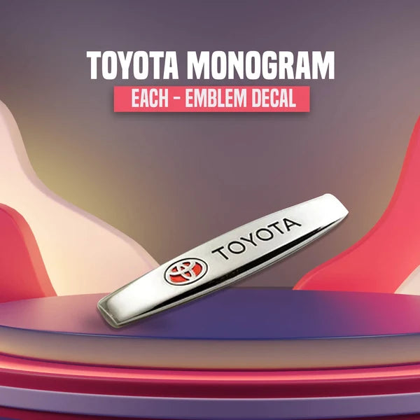 Car Universal Mono Metal Material Toyota Logo Chrome 01 Pc/Pack Small Size Poly Bag Pack (China)