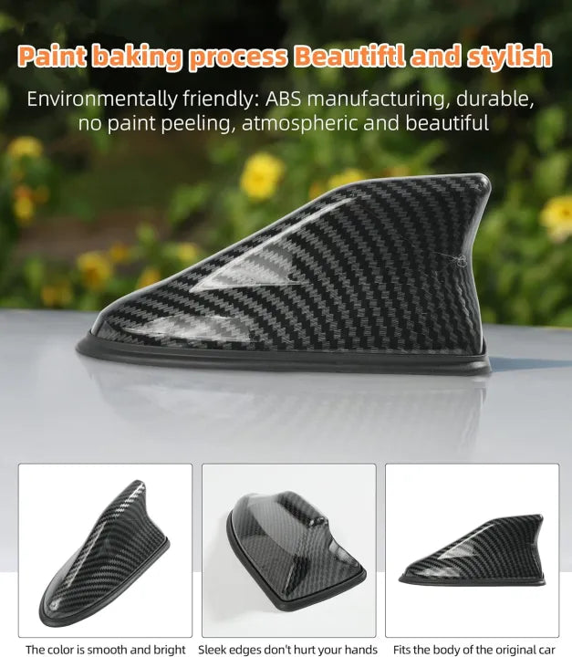 Auto Decorative Antenna Universal Fitting Without Led Carbon Small Size Premium Quality Colour Box Pack Ps-215 (China)