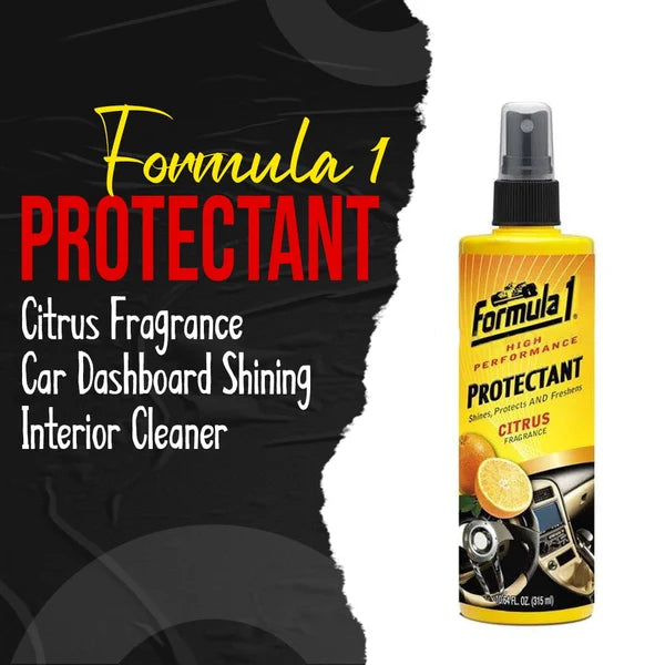 Car Dashboard Polish Formula-1 Citrus Plastic Bottle Pack 295Ml Protectant Shine Protects And Freshens 712300 (Usa)