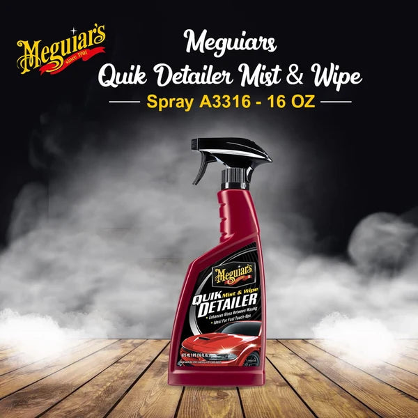Car Body Polish Meguiars Liquid Based Plastic Bottle Pack 473Ml Quick Mist&Wipe Detailer A3316 (Usa)