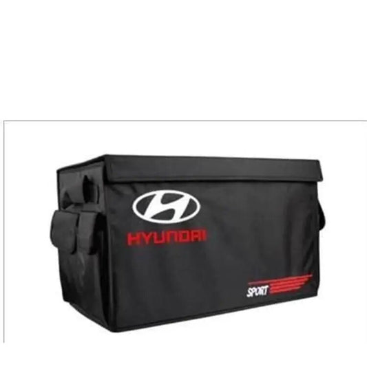 Car Trunk Organiser / Storage Box Pvc Material  Medium Size Hyundai Logo Black Premium Quality (China)
