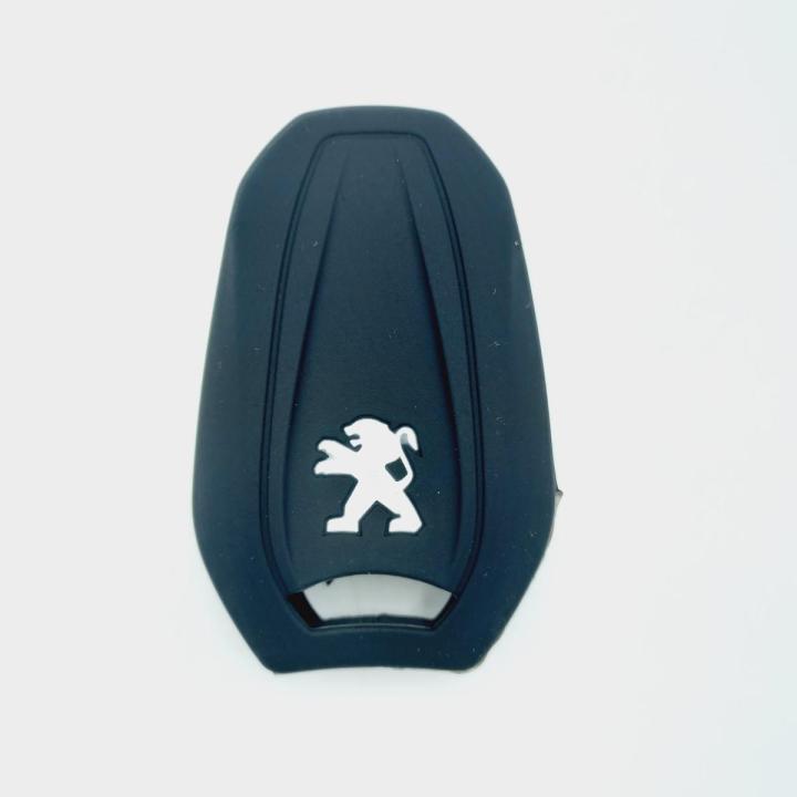 Car Remote Key Cover/Casing Silicone Black Type Peugeot 2008 Peugeot Logo Black Poly Bag Pack (China)