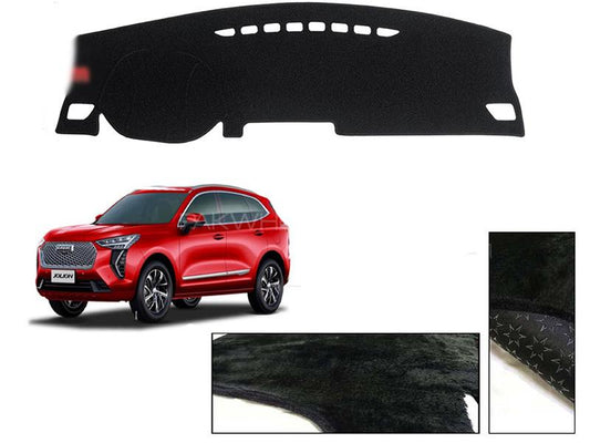 Dashboard Mat Velvet Type Carpet Haval Jolion Black Black Border Poly Bag Pack  (China) Premium Quality