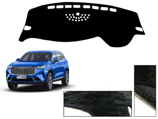 Dashboard Mat Velvet Type Carpet Haval H6 Black Black Border Poly Bag Pack  (China) Premium Quality