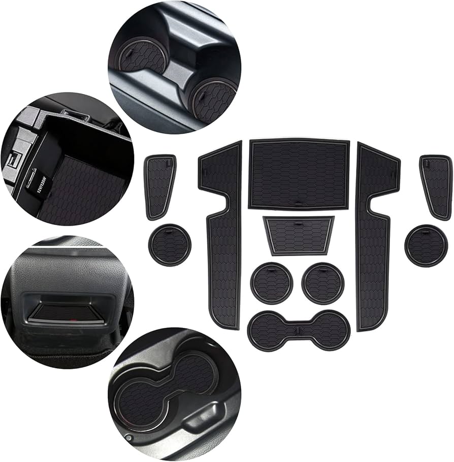 Car Interior Mat Kit Poly Bag Pack Toyota Corolla 2018 Black/Red (China)